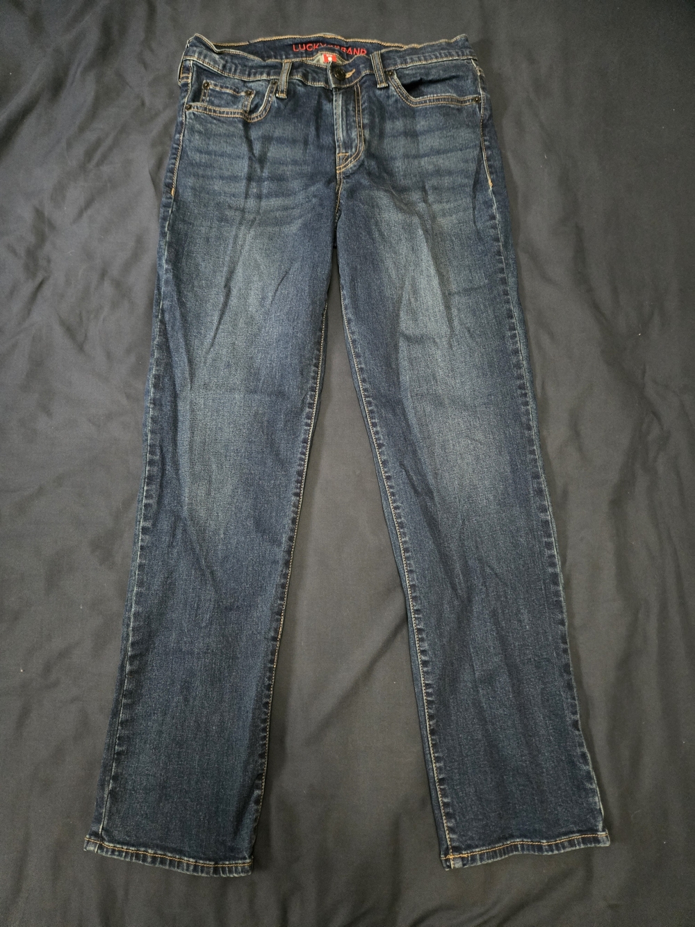 Lucky Brand Women's Dark Blue Straight-Leg Jeans